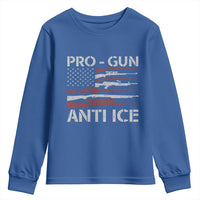 Pro Gun Anti Ice Youth Sweatshirt Vintage American Flag 2nd Amendment Support