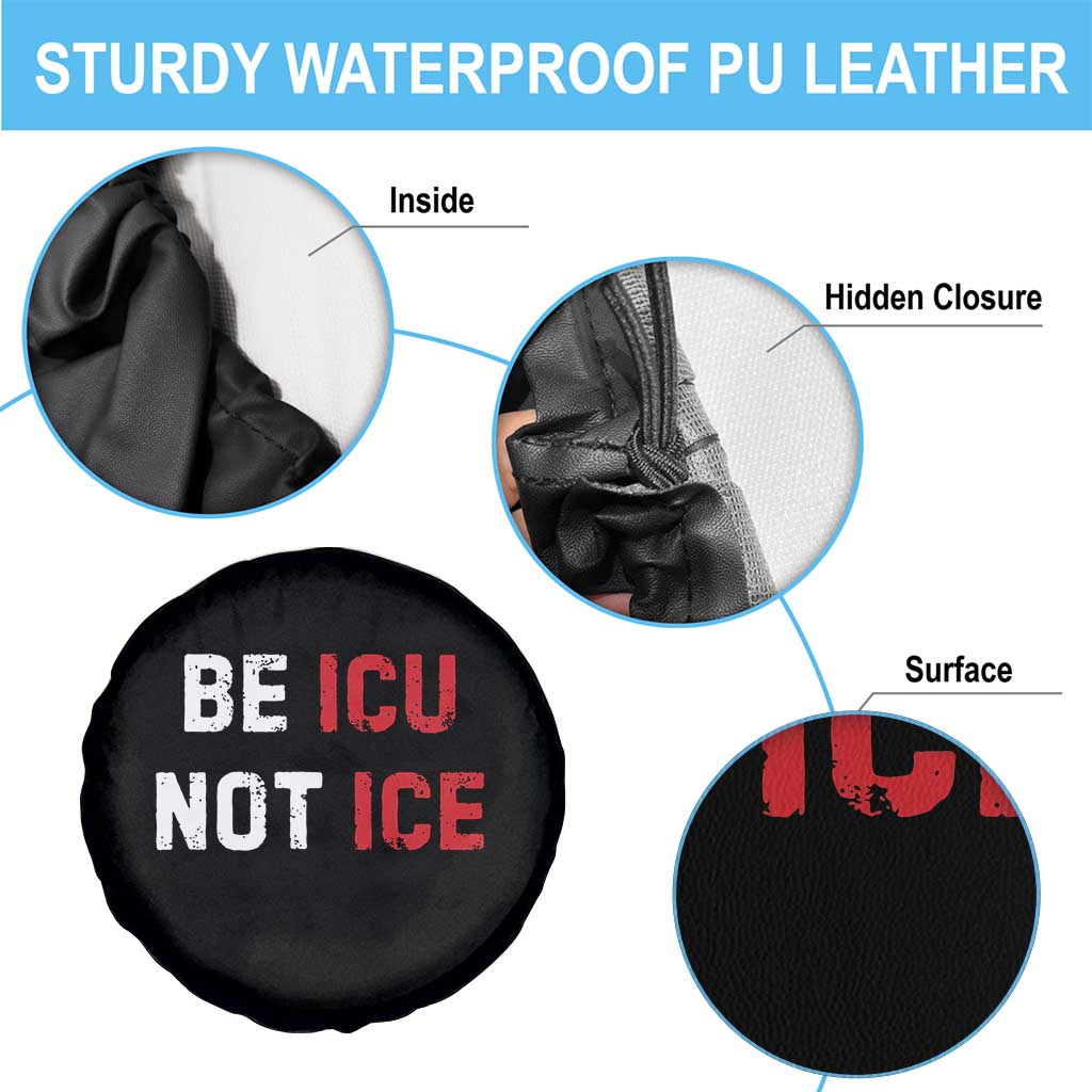 Be ICU Not ICE Spare Tire Cover Alex Pretti Memorial Tribute Minneapolis 2026