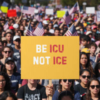 Be ICU Not ICE Protest Sign Alex Pretti Memorial Tribute Minneapolis 2026