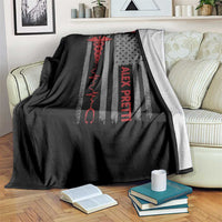 Justice For Alex Pretti Throw Blanket Minneapolis Tribute 2026 ICU Nurse American Flag