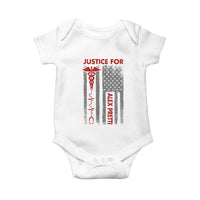 Justice For Alex Pretti Baby Onesie Minneapolis Tribute 2026 ICU Nurse American Flag