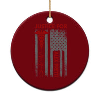 Justice For Alex Pretti Ceramic Ornament Minneapolis Tribute 2026 ICU Nurse American Flag