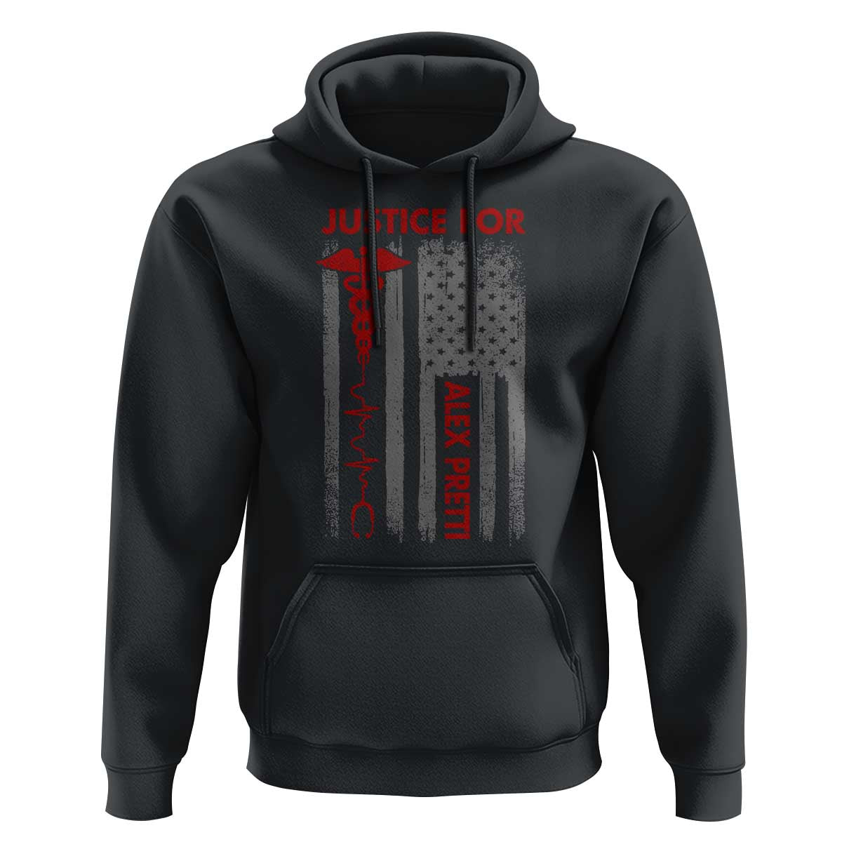 Justice For Alex Pretti Hoodie Minneapolis Tribute 2026 ICU Nurse American Flag