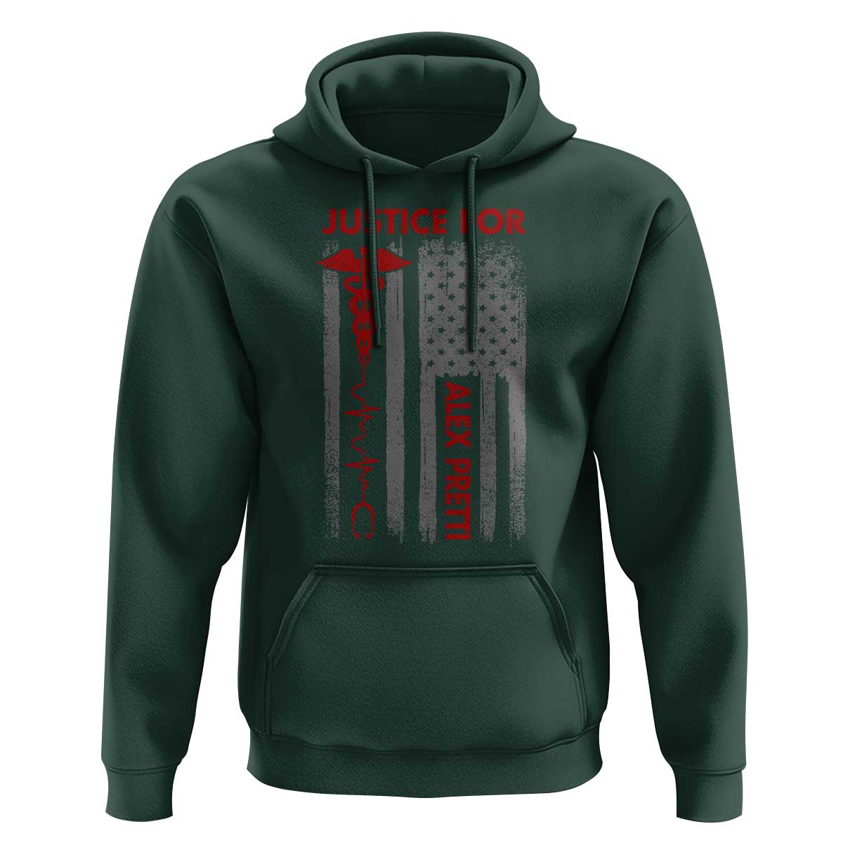 Justice For Alex Pretti Hoodie Minneapolis Tribute 2026 ICU Nurse American Flag