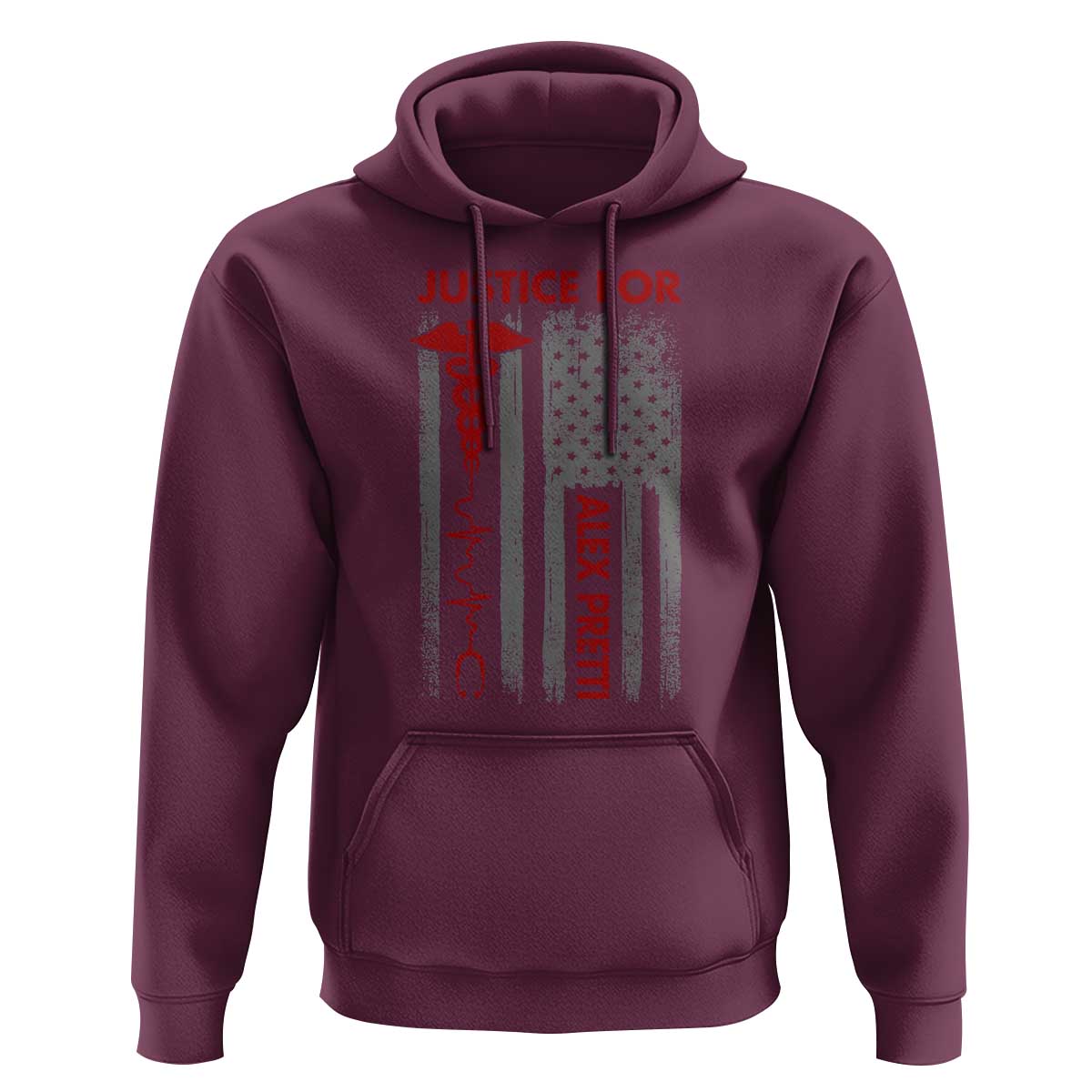 Justice For Alex Pretti Hoodie Minneapolis Tribute 2026 ICU Nurse American Flag