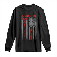 Justice For Alex Pretti Long Sleeve Shirt Minneapolis Tribute 2026 ICU Nurse American Flag