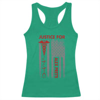 Justice For Alex Pretti Racerback Tank Top Minneapolis Tribute 2026 ICU Nurse American Flag