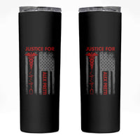 Justice For Alex Pretti Skinny Tumbler Minneapolis Tribute 2026 ICU Nurse American Flag