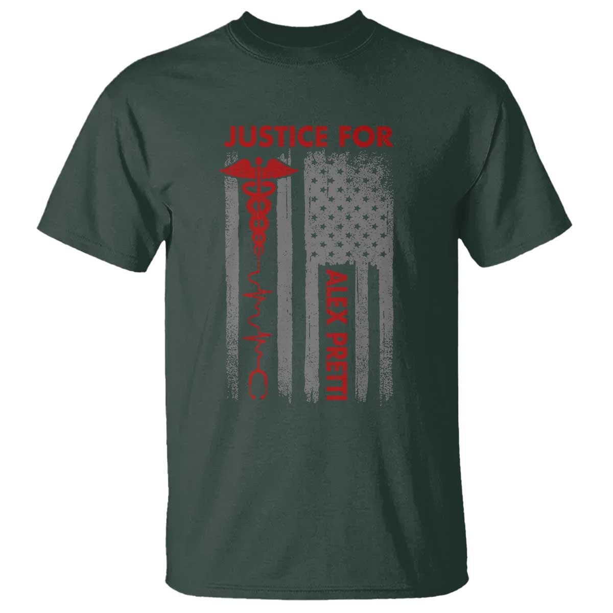 Justice For Alex Pretti T Shirt Minneapolis Tribute 2026 ICU Nurse American Flag