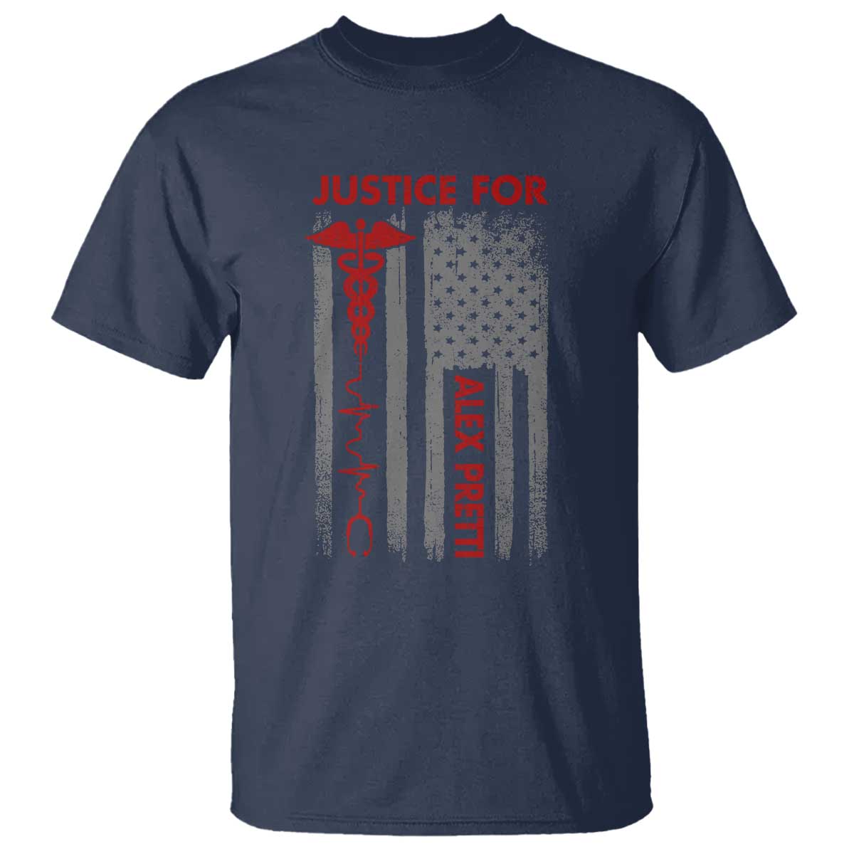 Justice For Alex Pretti T Shirt Minneapolis Tribute 2026 ICU Nurse American Flag