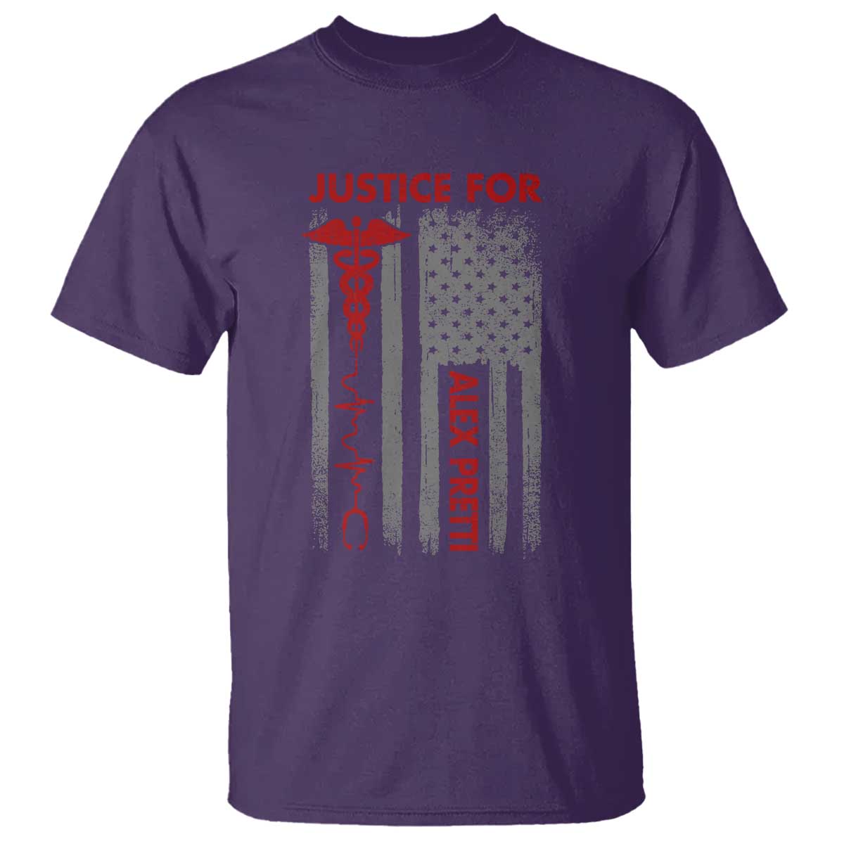 Justice For Alex Pretti T Shirt Minneapolis Tribute 2026 ICU Nurse American Flag