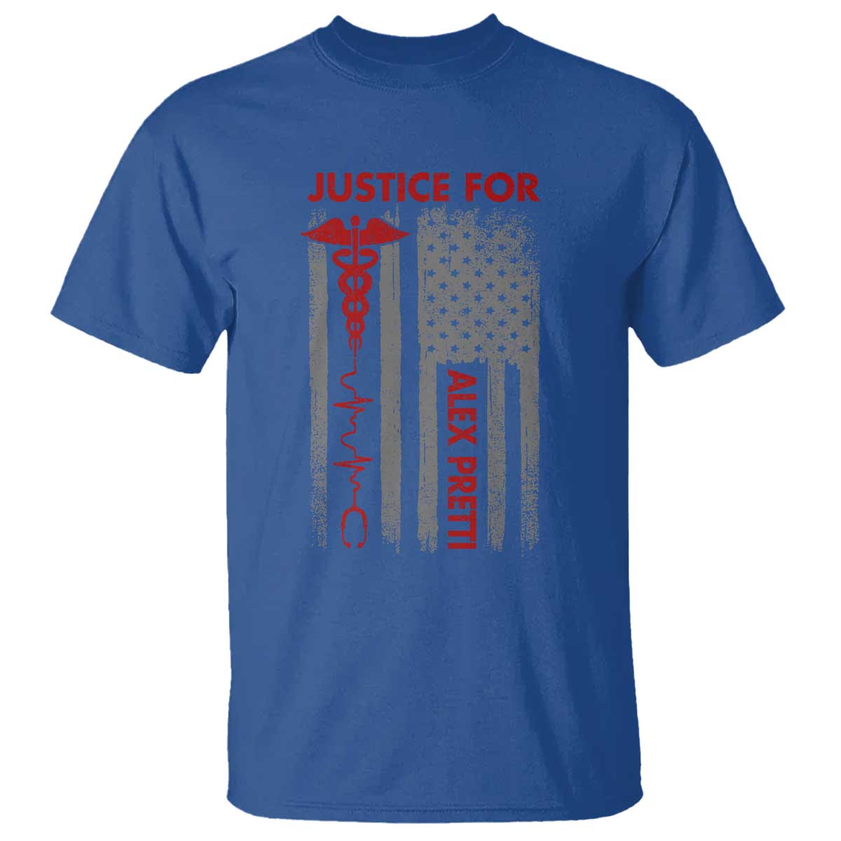 Justice For Alex Pretti T Shirt Minneapolis Tribute 2026 ICU Nurse American Flag