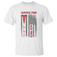 Justice For Alex Pretti T Shirt Minneapolis Tribute 2026 ICU Nurse American Flag