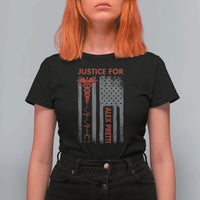 Justice For Alex Pretti T Shirt For Women Minneapolis Tribute 2026 ICU Nurse American Flag