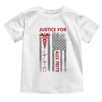 Justice For Alex Pretti Toddler T Shirt Minneapolis Tribute 2026 ICU Nurse American Flag