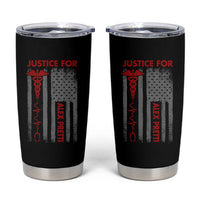 Justice For Alex Pretti Tumbler Cup Minneapolis Tribute 2026 ICU Nurse American Flag