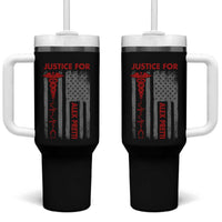 Justice For Alex Pretti Tumbler With Handle Minneapolis Tribute 2026 ICU Nurse American Flag