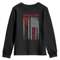 Justice For Alex Pretti Youth Sweatshirt Minneapolis Tribute 2026 ICU Nurse American Flag
