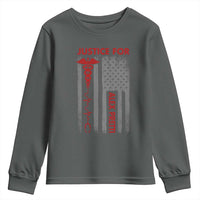 Justice For Alex Pretti Youth Sweatshirt Minneapolis Tribute 2026 ICU Nurse American Flag