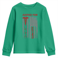 Justice For Alex Pretti Youth Sweatshirt Minneapolis Tribute 2026 ICU Nurse American Flag