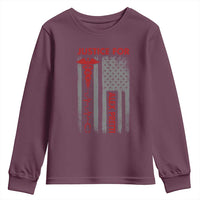 Justice For Alex Pretti Youth Sweatshirt Minneapolis Tribute 2026 ICU Nurse American Flag