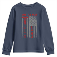 Justice For Alex Pretti Youth Sweatshirt Minneapolis Tribute 2026 ICU Nurse American Flag