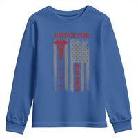 Justice For Alex Pretti Youth Sweatshirt Minneapolis Tribute 2026 ICU Nurse American Flag