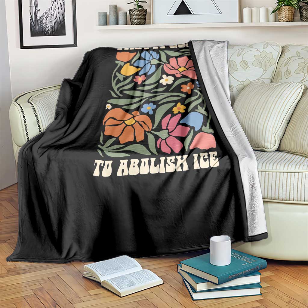 Pretti Good To Abolish Ice Throw Blanket Minneapolis Protest Political Statement Retro Floral