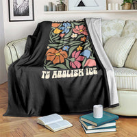 Pretti Good To Abolish Ice Throw Blanket Minneapolis Protest Political Statement Retro Floral