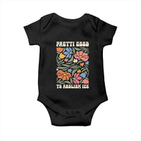 Pretti Good To Abolish Ice Baby Onesie Minneapolis Protest Political Statement Retro Floral