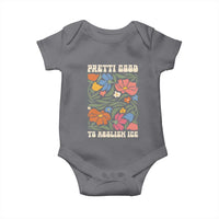Pretti Good To Abolish Ice Baby Onesie Minneapolis Protest Political Statement Retro Floral