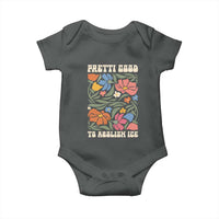 Pretti Good To Abolish Ice Baby Onesie Minneapolis Protest Political Statement Retro Floral