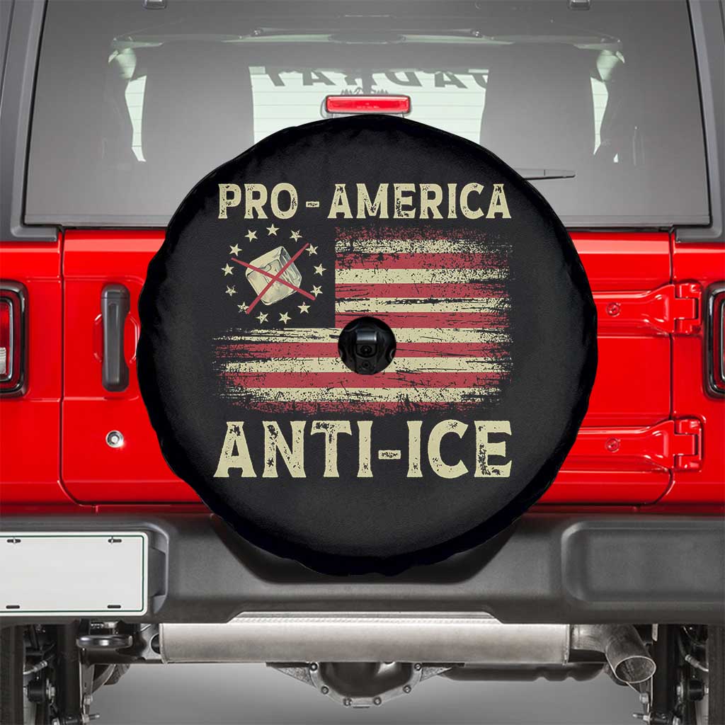 Pro American Anti Ice Spare Tire Cover Resist Protest Support Immigrants Refugee