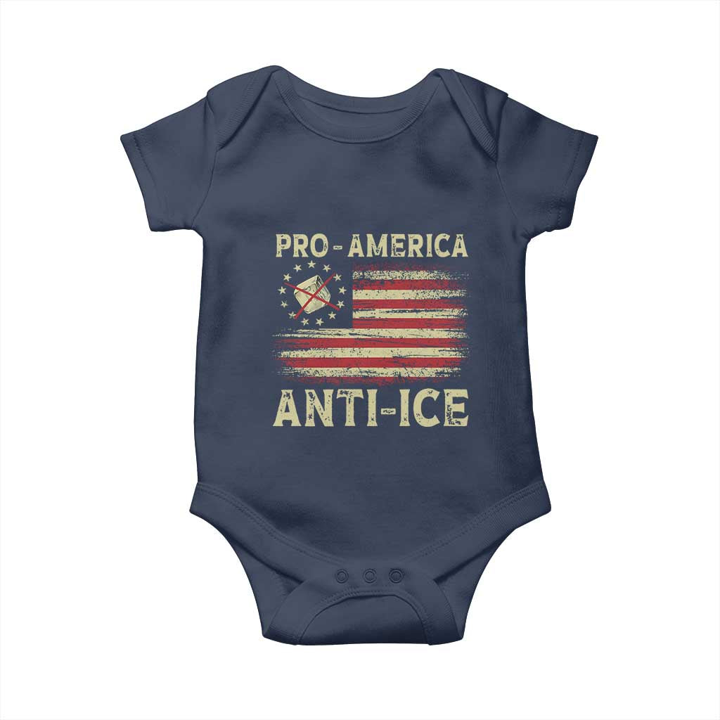 Pro American Anti Ice Baby Onesie Resist Protest Support Immigrants Refugee