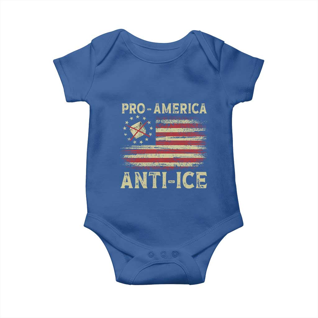 Pro American Anti Ice Baby Onesie Resist Protest Support Immigrants Refugee