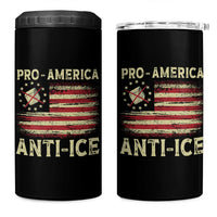 Pro American Anti Ice 4 in 1 Can Cooler Tumbler Resist Protest Support Immigrants Refugee