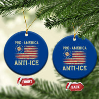Pro American Anti Ice Ceramic Ornament Resist Protest Support Immigrants Refugee