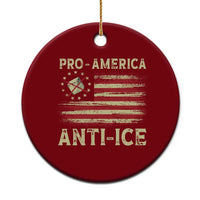 Pro American Anti Ice Ceramic Ornament Resist Protest Support Immigrants Refugee