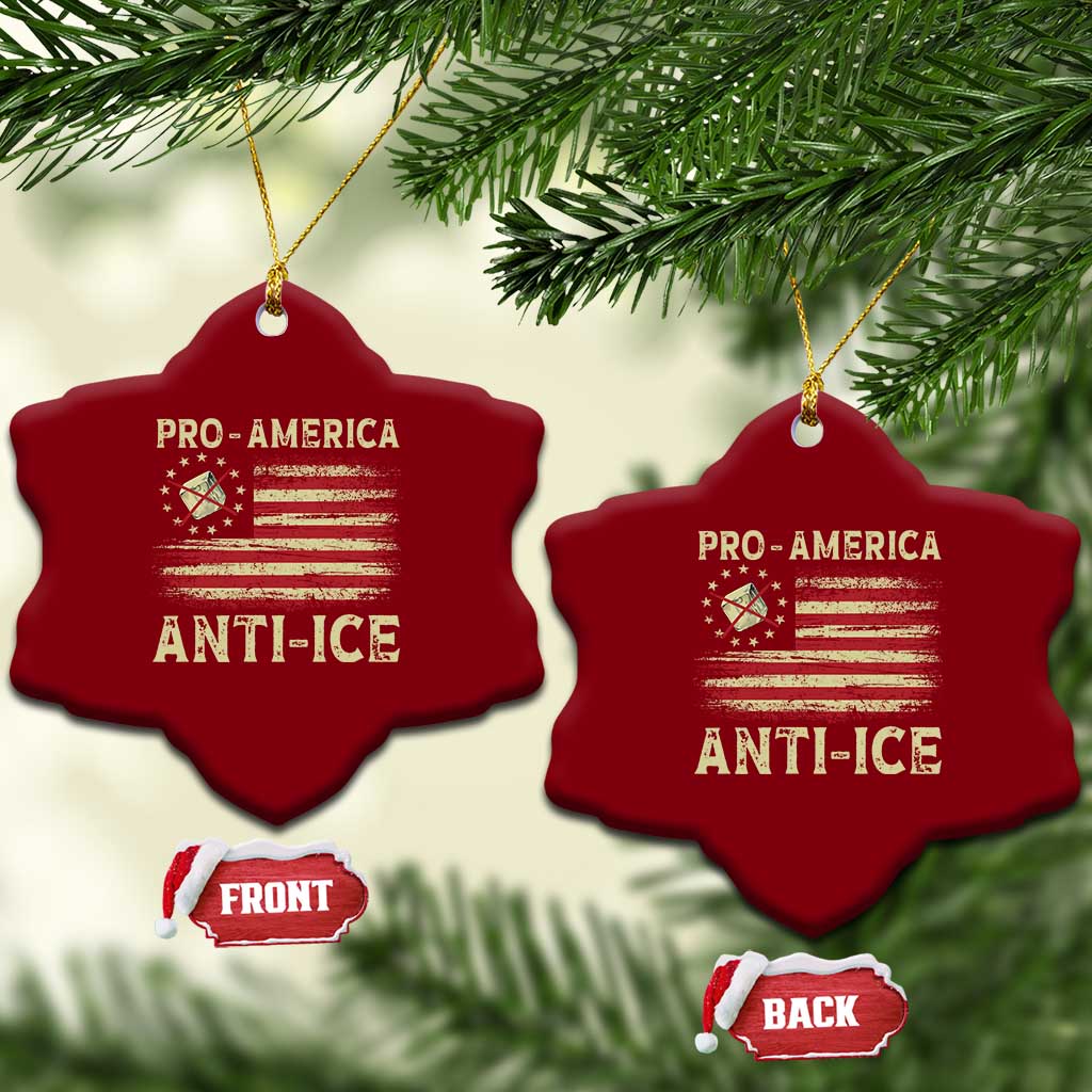 Pro American Anti Ice Ceramic Ornament Resist Protest Support Immigrants Refugee