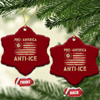 Pro American Anti Ice Ceramic Ornament Resist Protest Support Immigrants Refugee