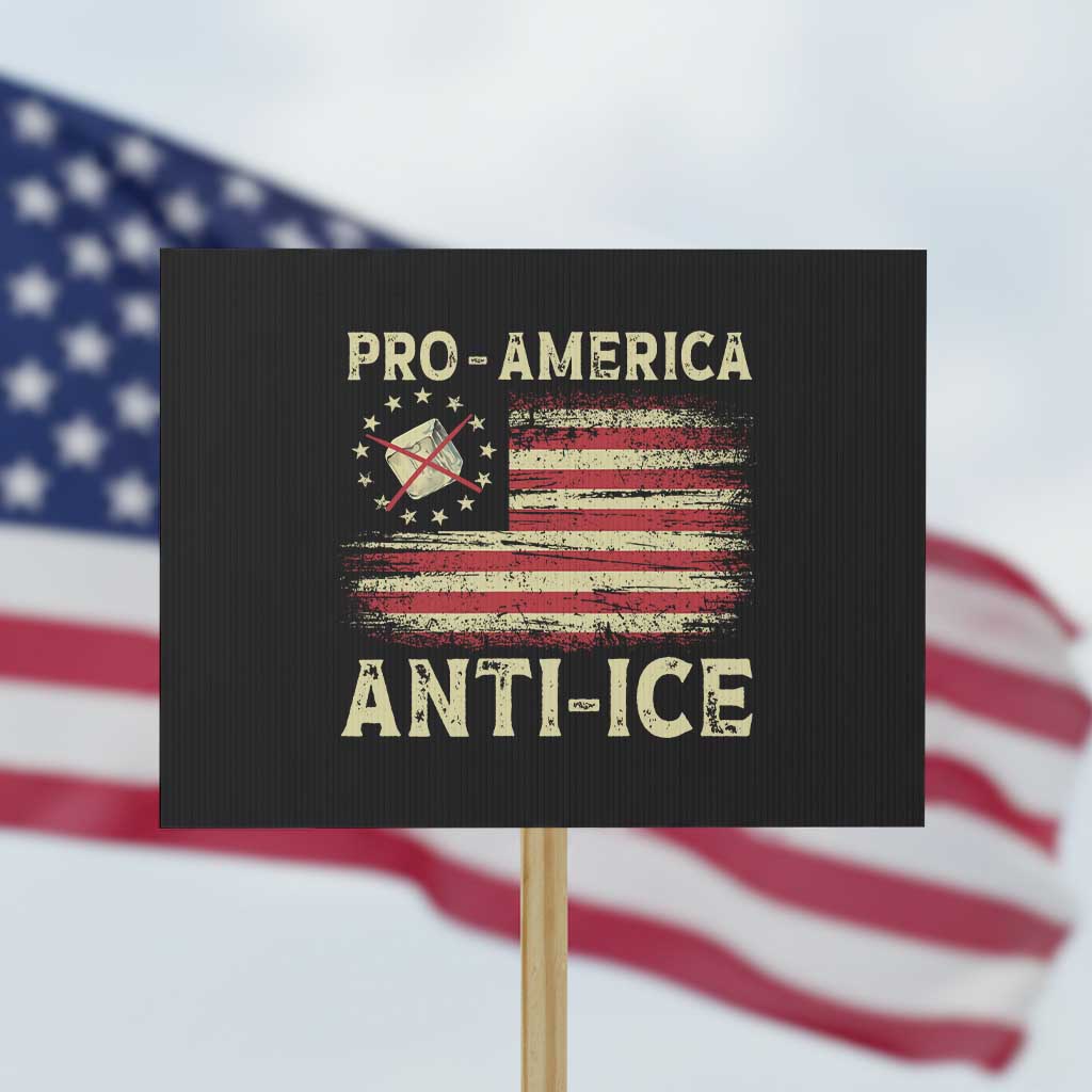 Pro American Anti Ice Protest Sign Resist Protest Support Immigrants Refugee