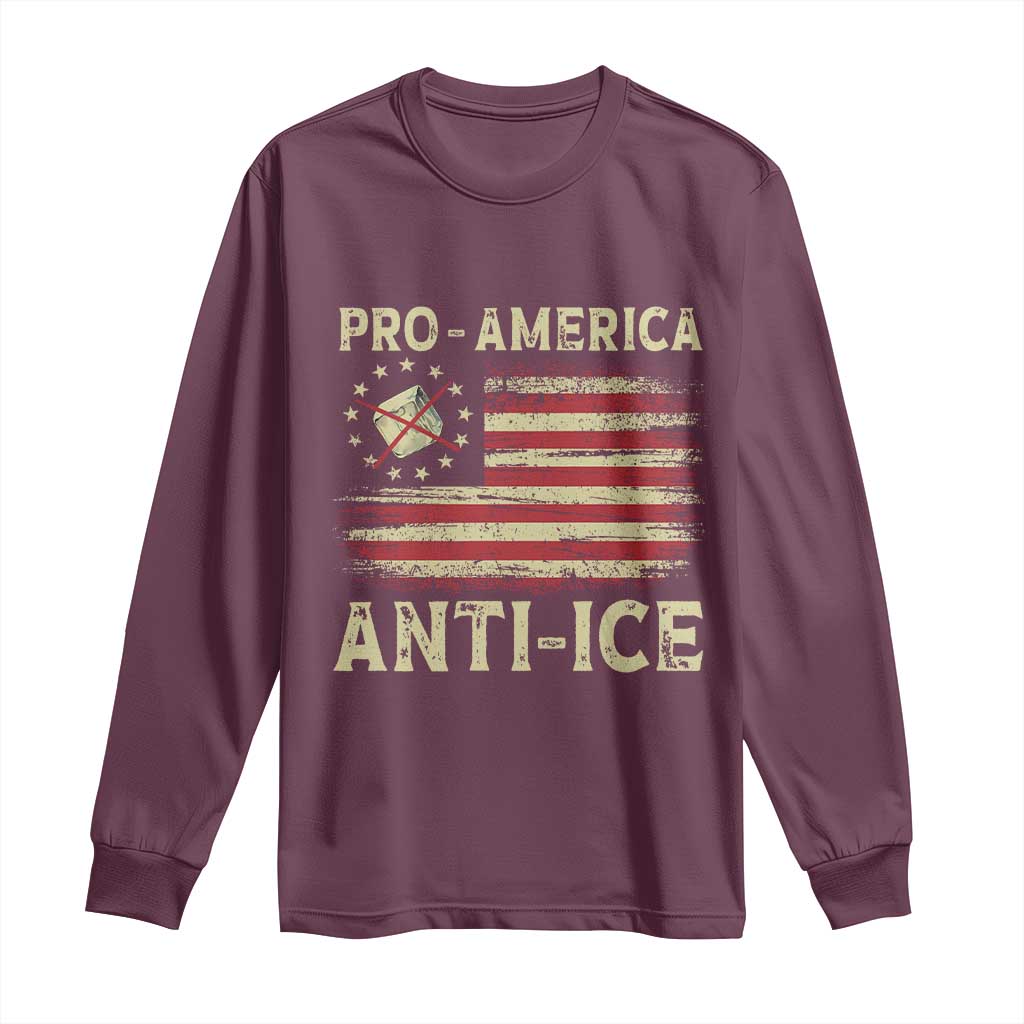 Pro American Anti Ice Long Sleeve Shirt Resist Protest Support Immigrants Refugee
