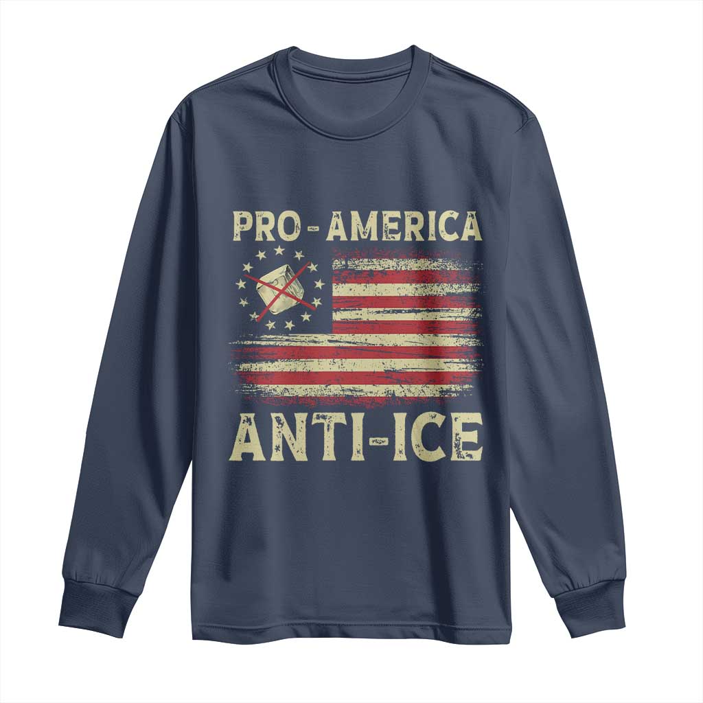 Pro American Anti Ice Long Sleeve Shirt Resist Protest Support Immigrants Refugee