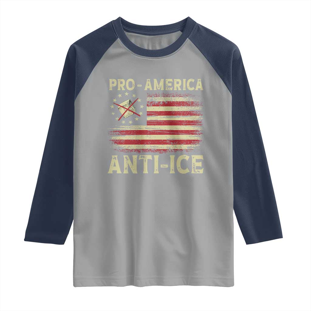 Pro American Anti Ice Raglan Shirt Resist Protest Support Immigrants Refugee