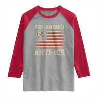 Pro American Anti Ice Raglan Shirt Resist Protest Support Immigrants Refugee