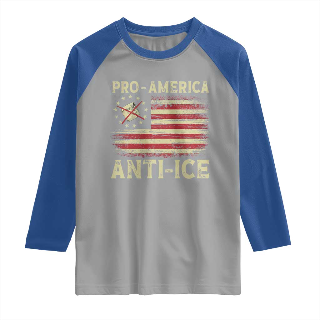 Pro American Anti Ice Raglan Shirt Resist Protest Support Immigrants Refugee