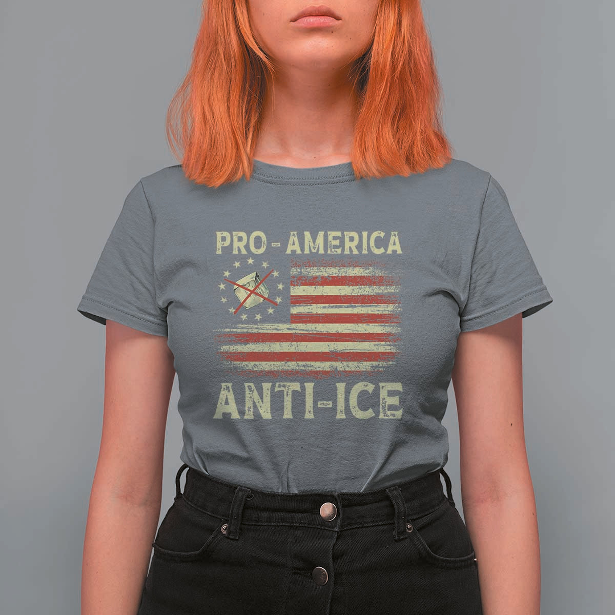 Pro American Anti Ice T Shirt For Women Resist Protest Support Immigrants Refugee