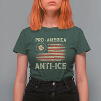 Pro American Anti Ice T Shirt For Women Resist Protest Support Immigrants Refugee