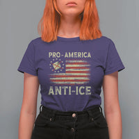 Pro American Anti Ice T Shirt For Women Resist Protest Support Immigrants Refugee