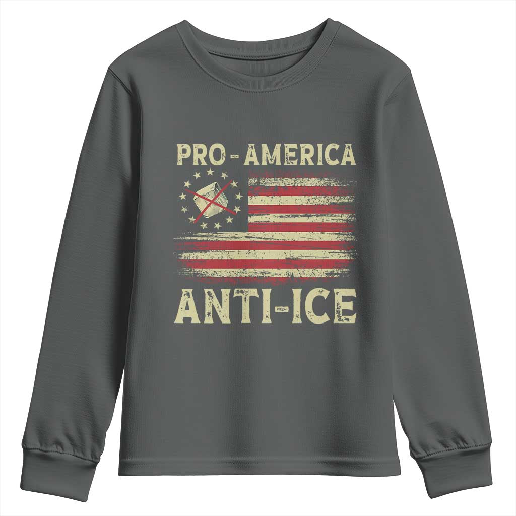 Pro American Anti Ice Youth Sweatshirt Resist Protest Support Immigrants Refugee